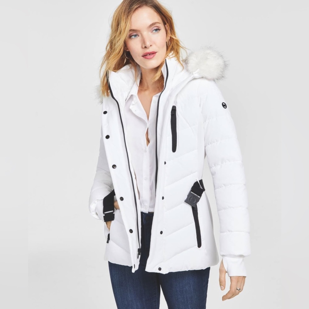 Michael Kors Women Michael Kors Long Belted Puffer Jacket